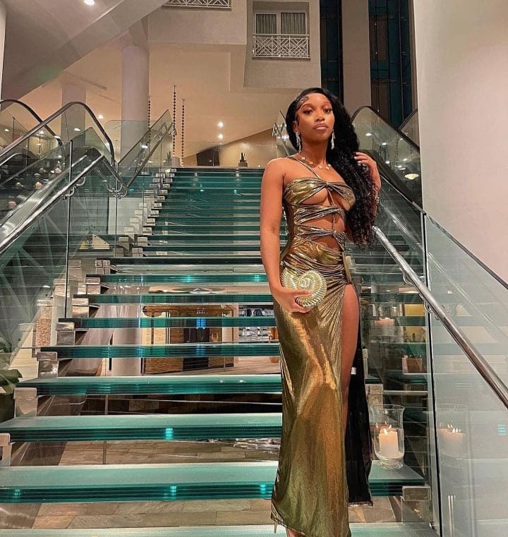 Goddess Metallic Maxi