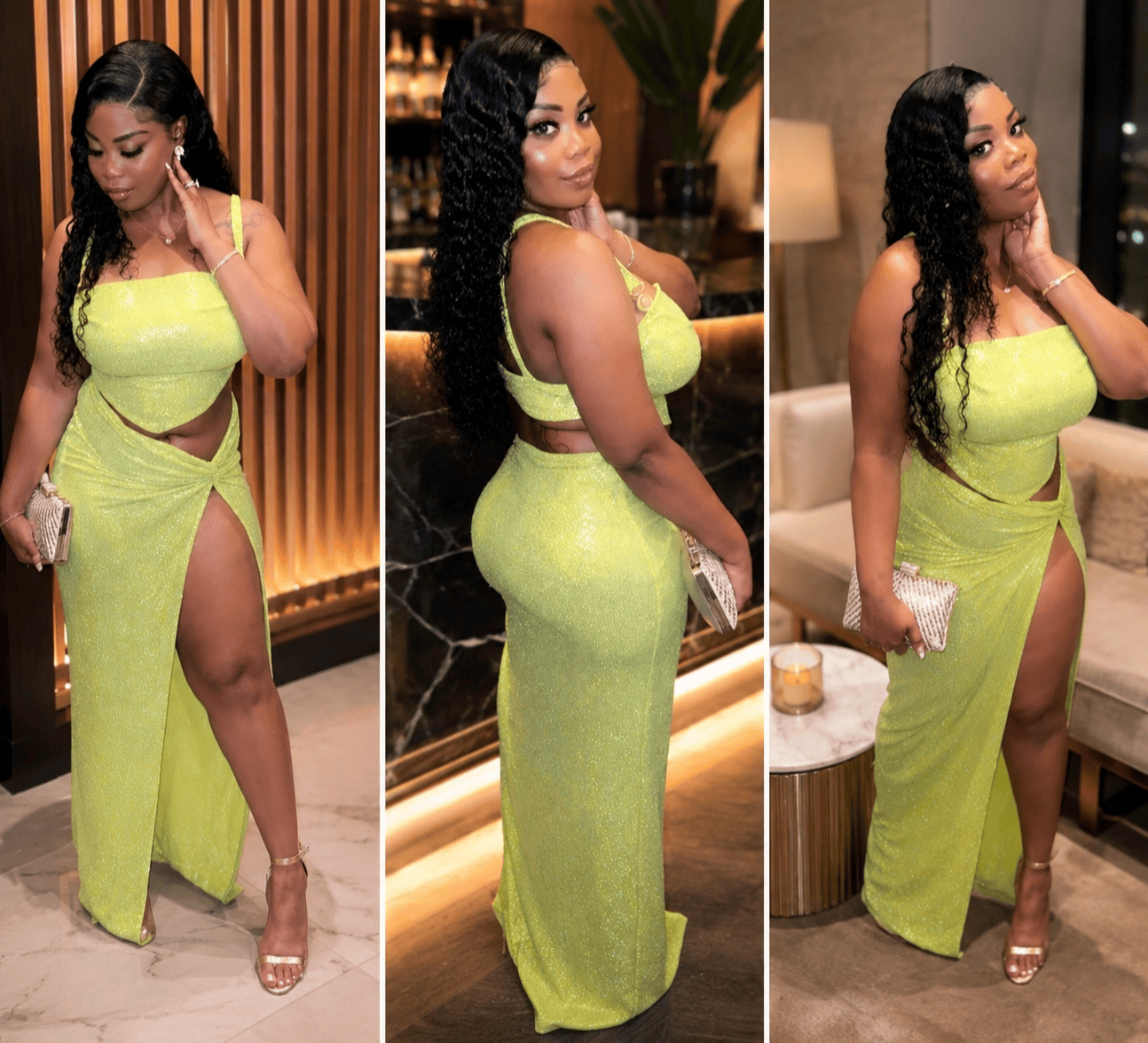 Lagio Lime Skirt Set