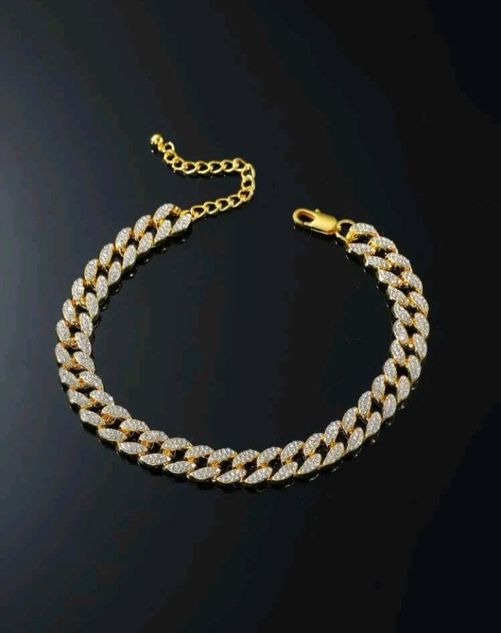 Gold Rhinestone Anklet